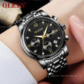 OLEVS 2858 mode hommes montre analogique Quartz montre-bracelet hommes diamant marque de luxe alliage horloge 2020 Montre Homme montre-bracelet